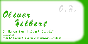 oliver hilbert business card